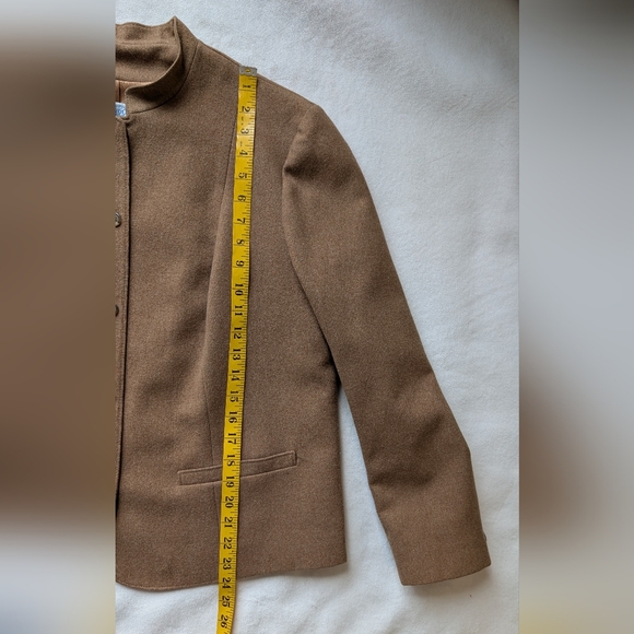 Vintage Pendleton Women's Camel Brown Wool Jacket Blazer Made In USA - Picture 14 of 16